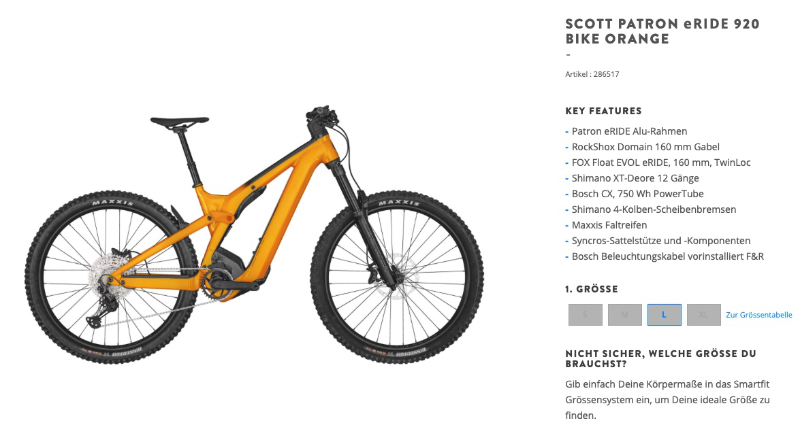 Neues Bike – Scott Patron eRide 920 – MTB Emmental